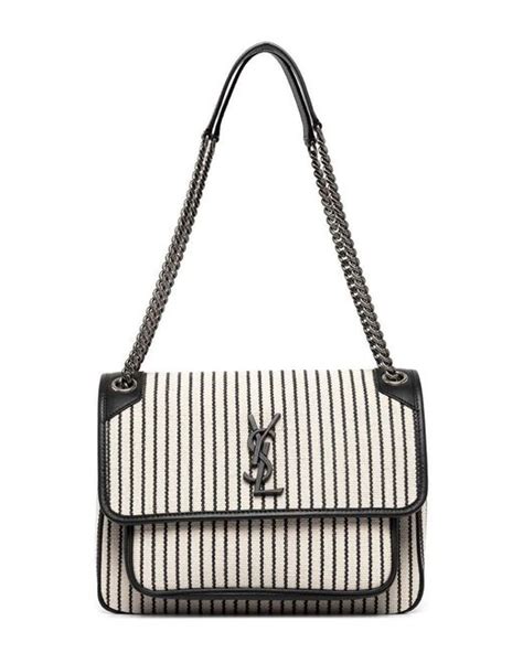 saint laurent niki bag striped